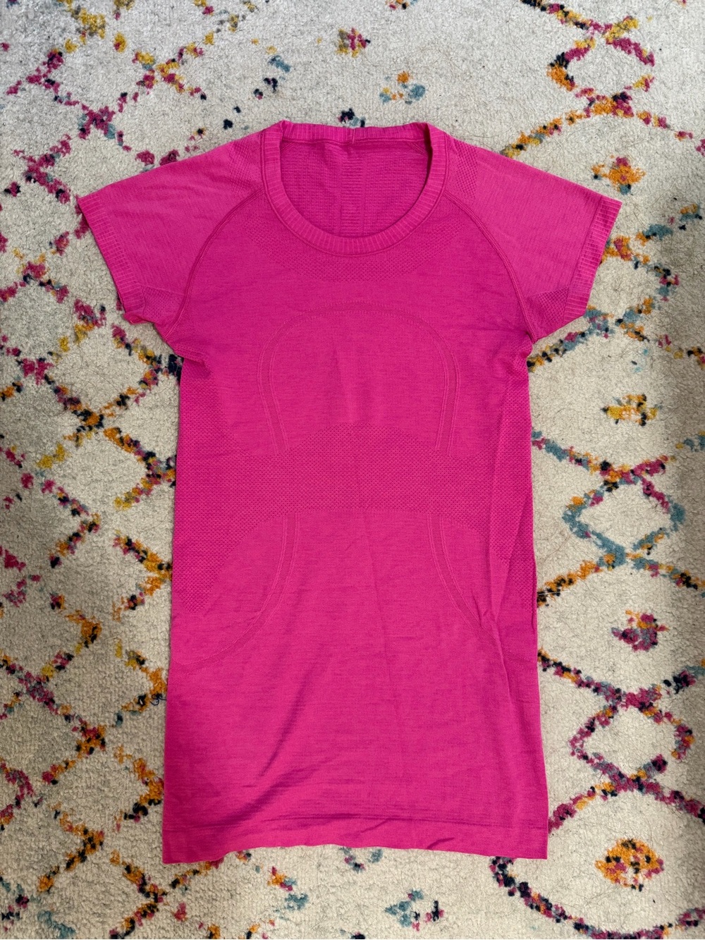 lululemon athletica Short Sleeve Crewneck Top in Bright Pink
